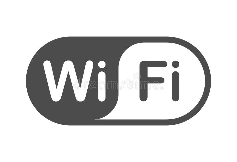 Wireless Symbolverbindung der WiFi Signalikone. Abschluss Netznetz Logozeichen an. Vektorillustrationsbild. isoliert auf weißem ba lizenzfreie abbildung