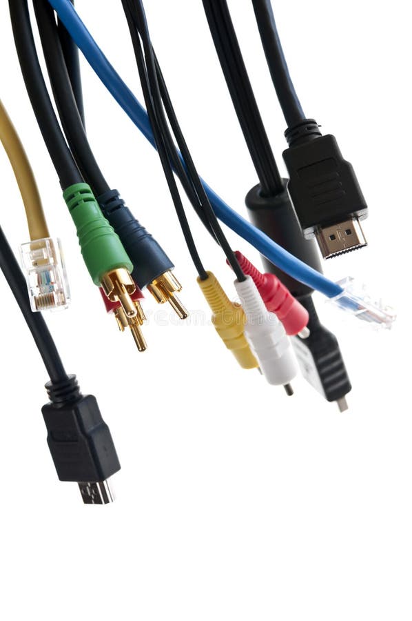 Wires and connectors for computer audio video