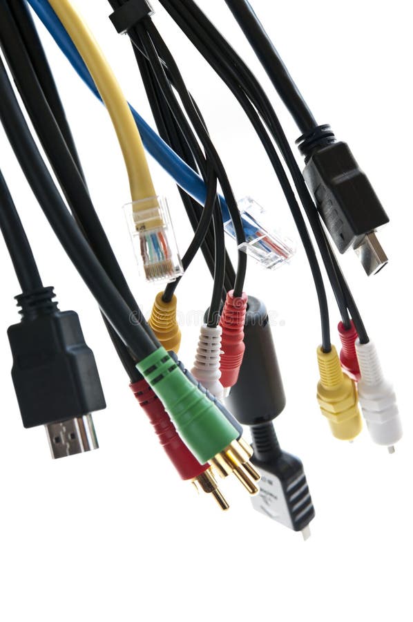 Wires and connectors for computer audio video