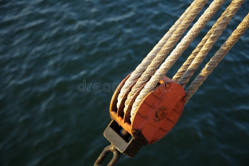 Wires, rope Detail, rigging of boat