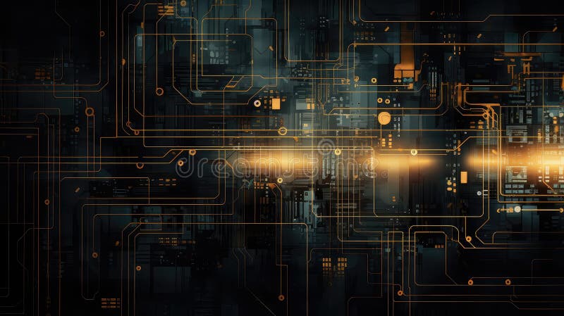 Wiring technology background pattern royalty free illustration