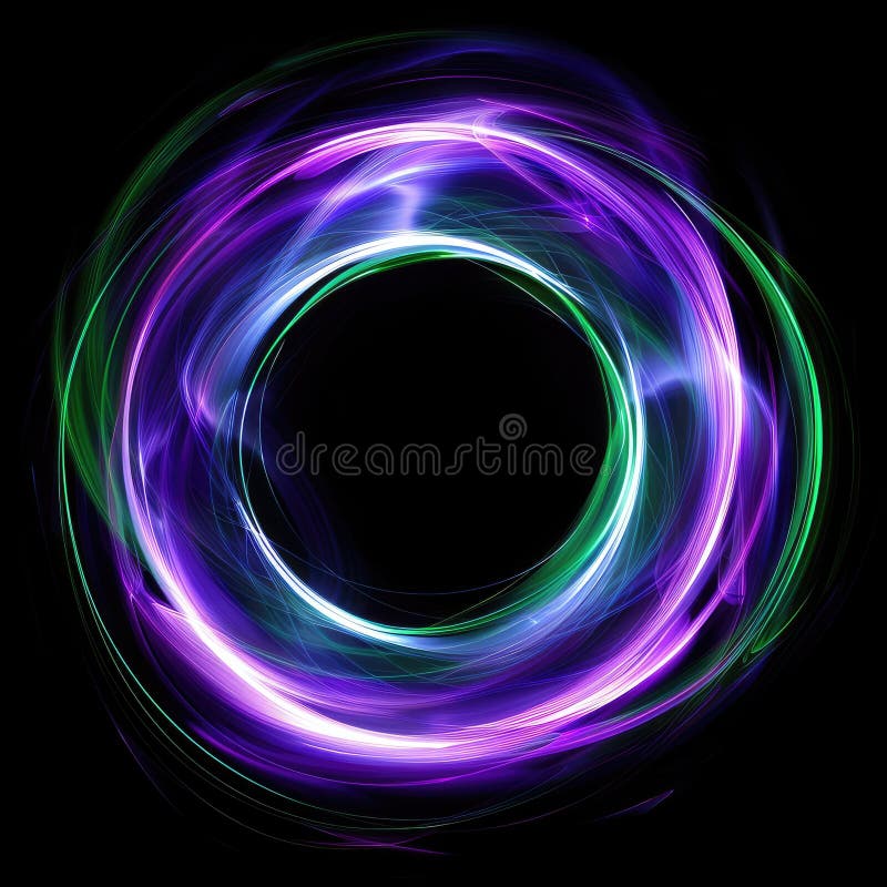 Wirowanie wiru neonowego ilustracja wektor