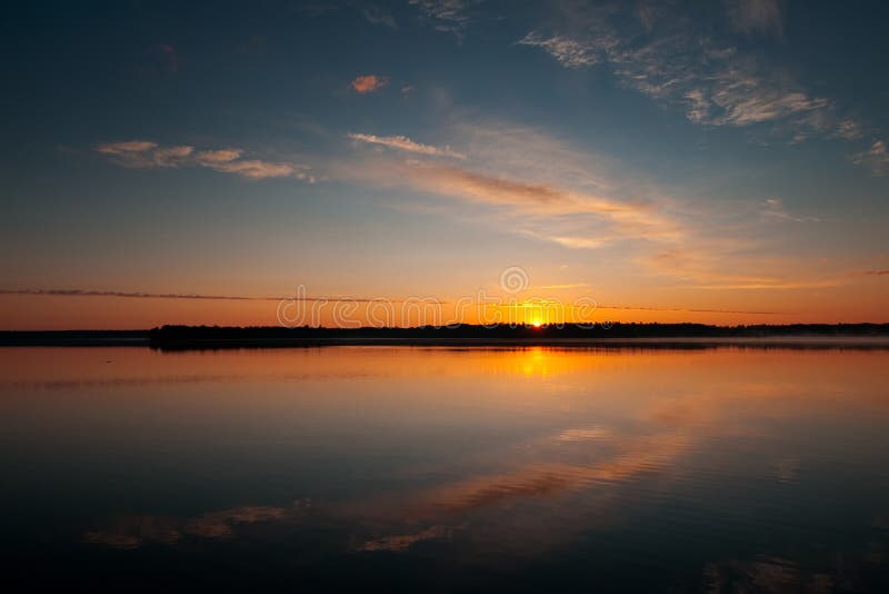 Sunset on Big Crawlingstone Lake, Lac Du Flambeau Wisconsin. Sunset on Big Crawlingstone Lake, Lac Du Flambeau Wisconsin