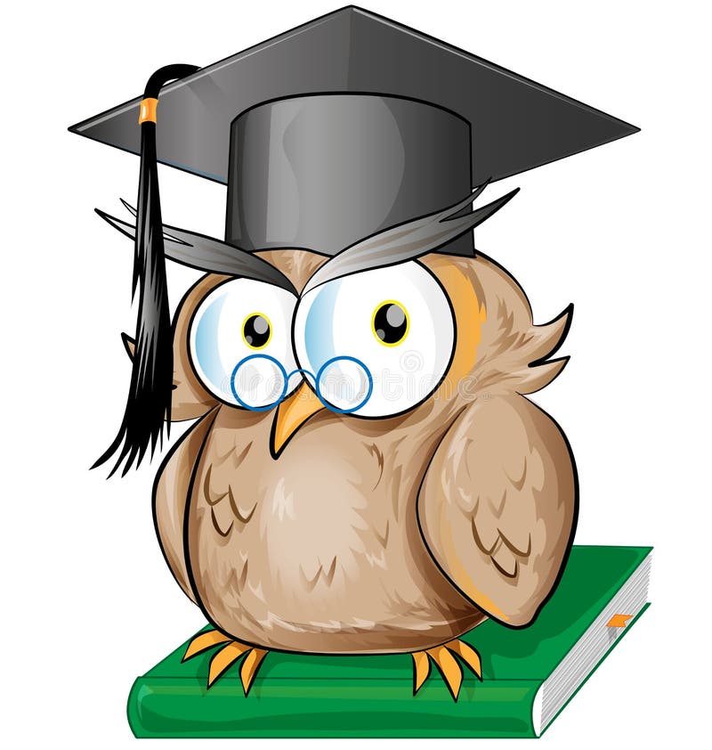 Wise owl cartoon stock vector. Illustration of clipart ...