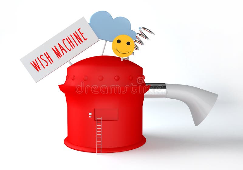 WISH MACHINE 3D RENDER vector illustration