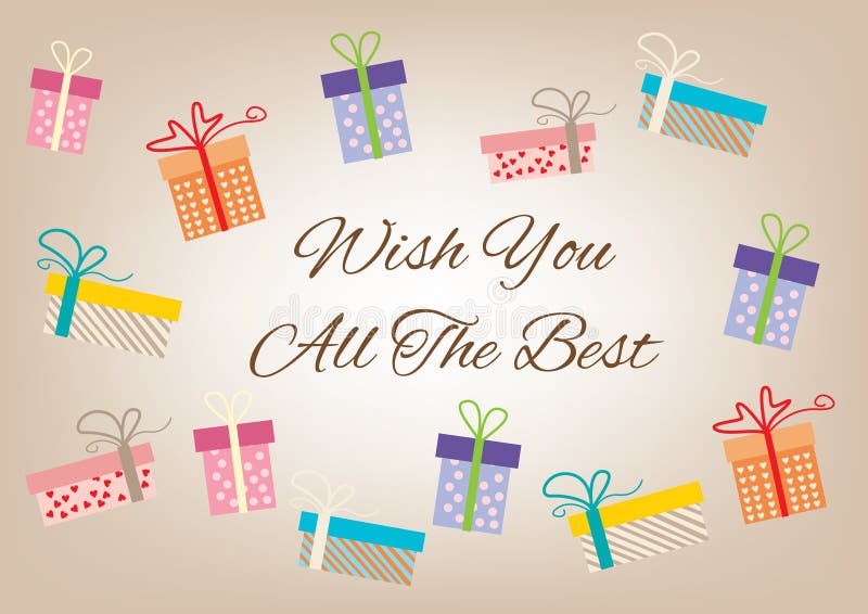 Wish You All The Best Chapter 1 Wish You All the Best Card. Vector Illustration Decorative Design Stock