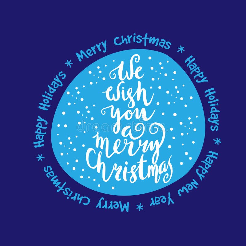 We Wish You a Merry Christmas - Quote on Patterned Background Stock ...