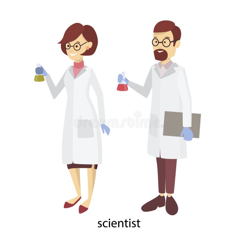 Wissenschaftlerpaare vektor abbildung Wissenschaftlerpaare vektor abbildung