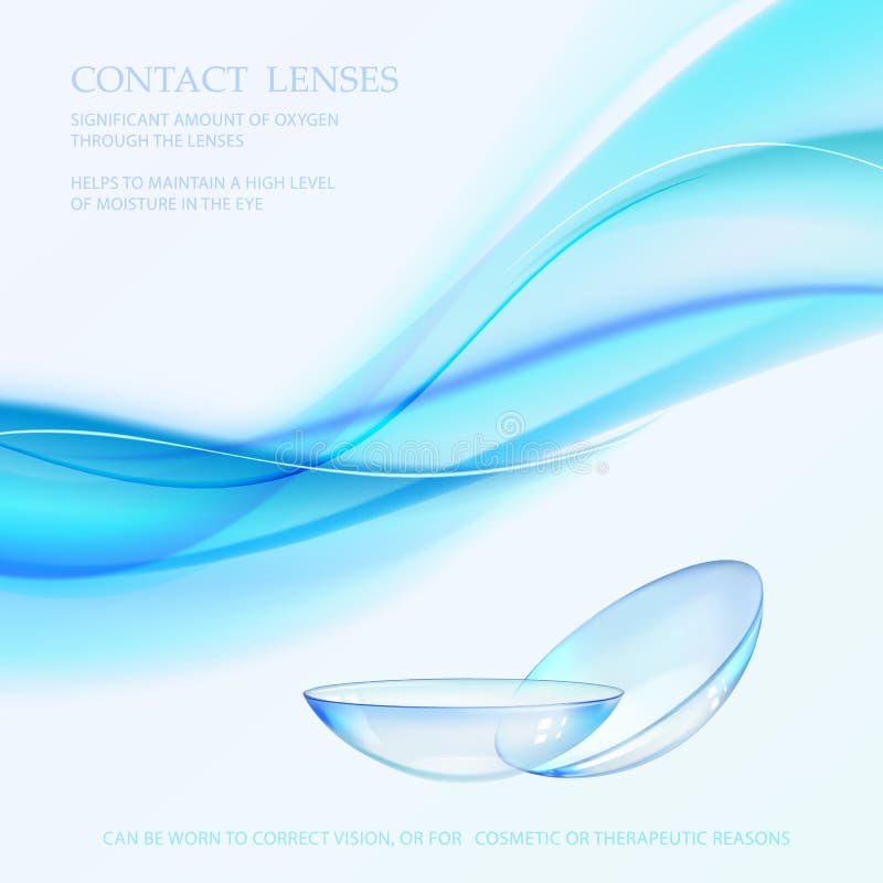 Wissenschaftskarte mit Kontaktlinsezeichen