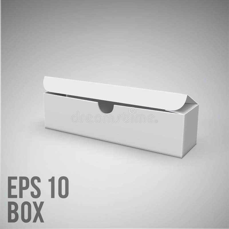Wit het Kartonpakket eps 10 van het doosmodel vector illustratie Wit het Kartonpakket eps 10 van het doosmodel vector illustratie
