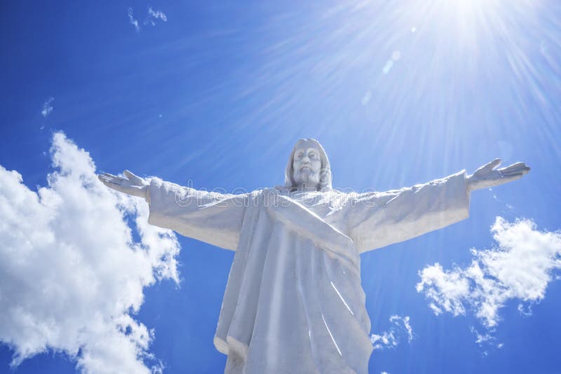 Wit Jesus Cusco Peru royalty-vrije stock afbeelding Wit Jesus Cusco Peru royalty-vrije stock afbeelding