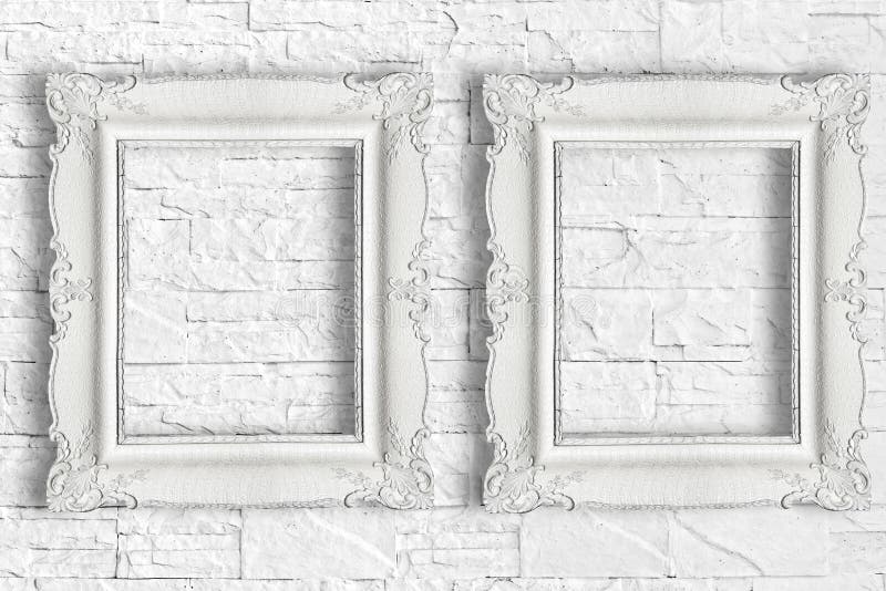 Wit barok kader stock foto. Image of verfraaid, glans 32263754
