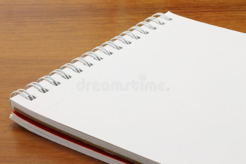 Wit leeg notitieboek royalty-vrije stock afbeeldingen