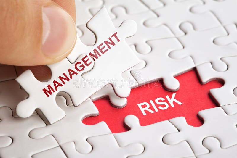 Risk Management concept on missing puzzle. Business concept. Risk Management concept on missing puzzle. Business concept