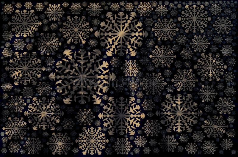 wit van de sneeuwvlokkenwinter zwart goud als achtergrond royalty-vrije illustratie wit van de sneeuwvlokkenwinter zwart goud als achtergrond royalty-vrije illustratie