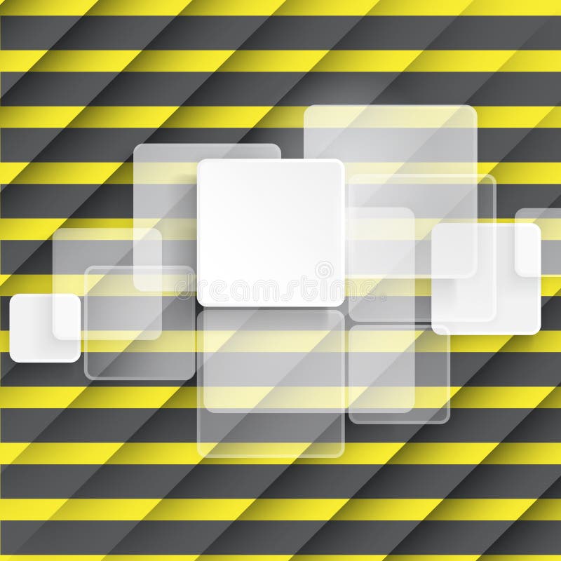 Wit Vierkant Element op Strepenachtergrond vector illustratie Wit Vierkant Element op Strepenachtergrond vector illustratie