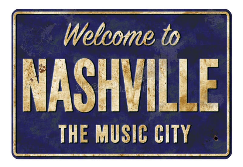 Wita Nashville Muzycznego miasto rocznika znaka
