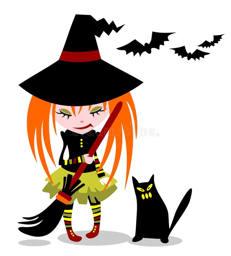 Witch and cat