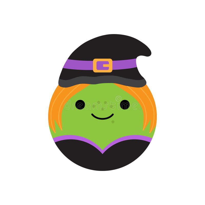 Download Witch Cute Round Vector Illustration Icon Stock Vector ...