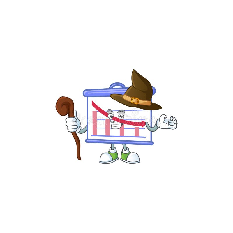 Witch down graphic board for decrease report vector illustration. Decrease vector illustration vectors