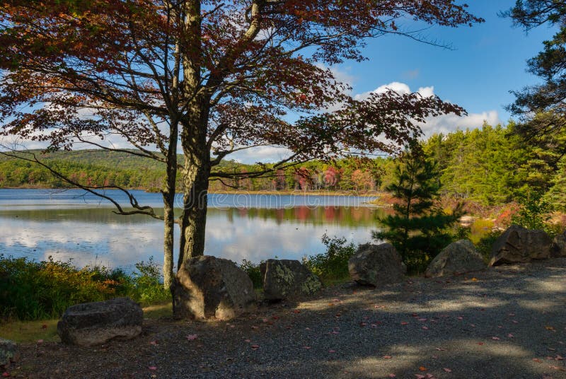 Witch Hole Pond, Acadia National Park, Maine. Witch Hole Pond in Acadia National Park on Mount Desert Island in Maine, USA royalty free stock photography Witch Hole Pond, Acadia National Park, Maine. Witch Hole Pond in Acadia National Park on Mount Desert Island in Maine, USA royalty free stock photography