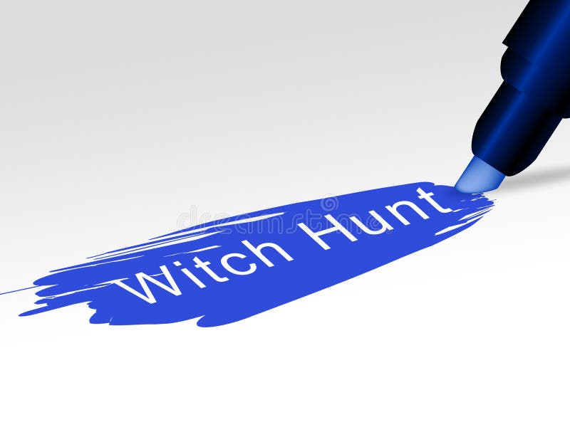 Witch Hunt Text Meaning Harassment or Bullying To Threaten Or Persecute 3d Illustration