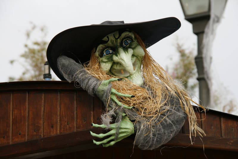 Witch in Port Aventura, Halloween, Katoloniya, Spain Stock Image ...