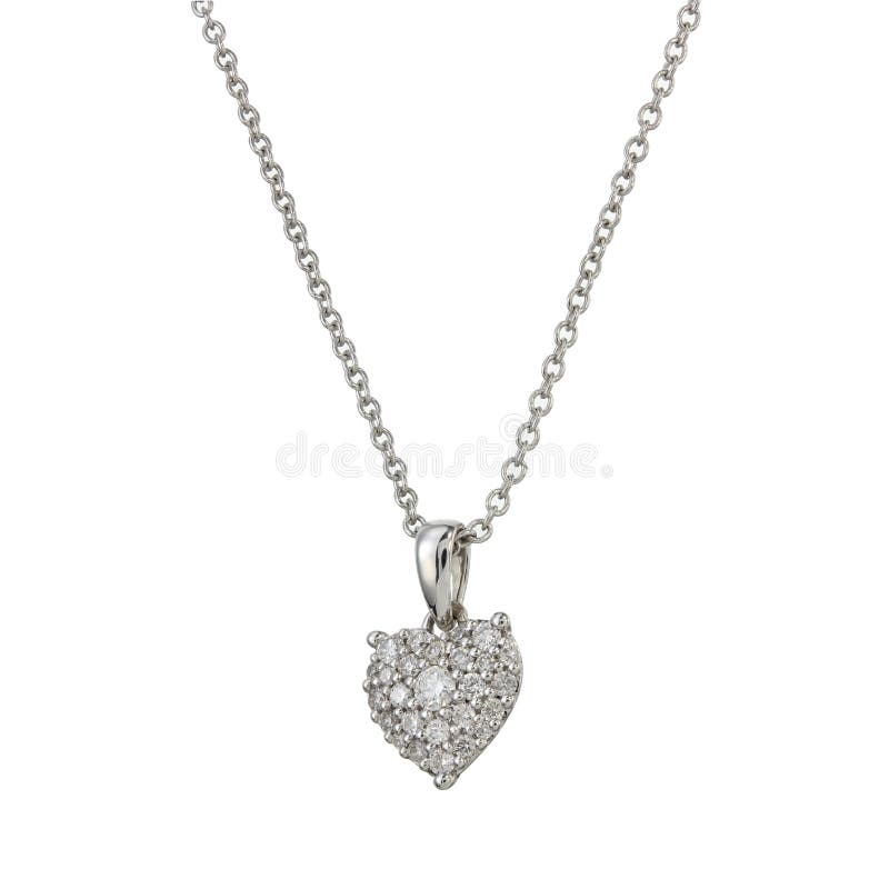 Witgoudketting met tegenhanger royalty-vrije stock fotografie Witgoudketting met tegenhanger royalty-vrije stock fotografie