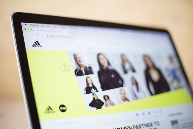 Witryna sieci Web adidas zdjęcie stock