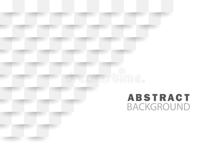 Witte abstracte achtergrond met geometrische textuur Moderne architectuurachtergrond Creatief geometrisch vierkant voor website V vector illustratie Witte abstracte achtergrond met geometrische textuur Moderne architectuurachtergrond Creatief geometrisch vierkant voor website V vector illustratie