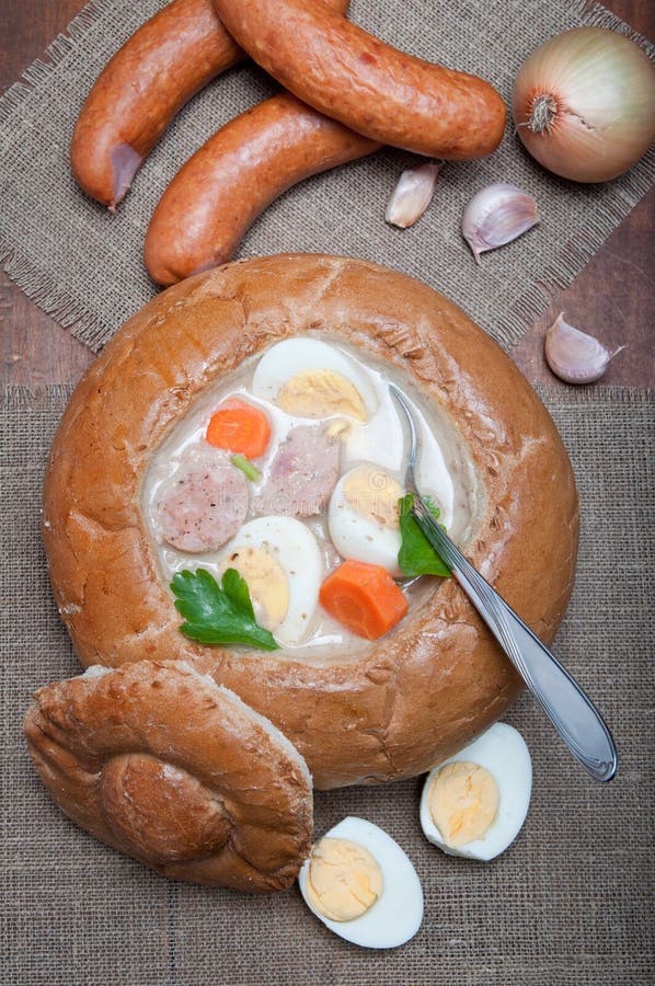 Witte borscht van Pasen stock fotografie Witte borscht van Pasen stock fotografie