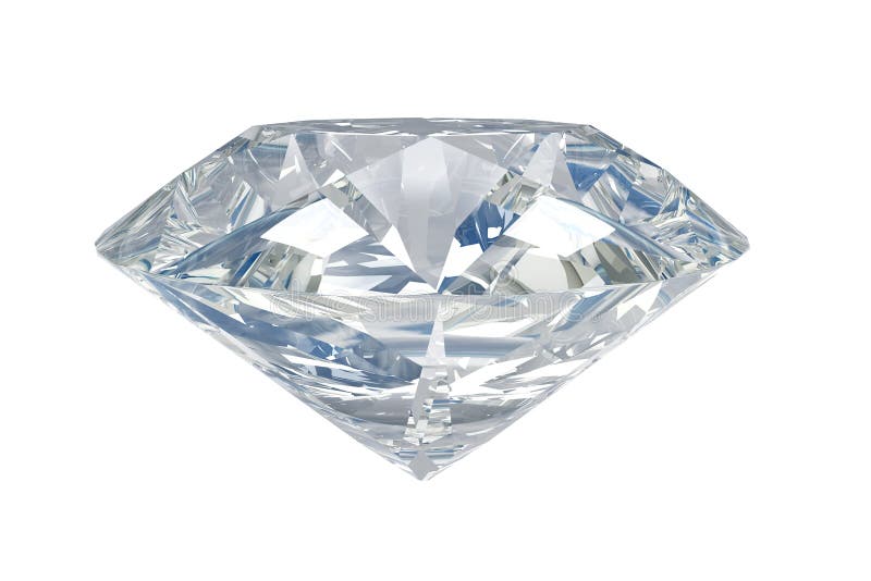 Pure white diamond with many reflections and refractions. Pure white diamond with many reflections and refractions