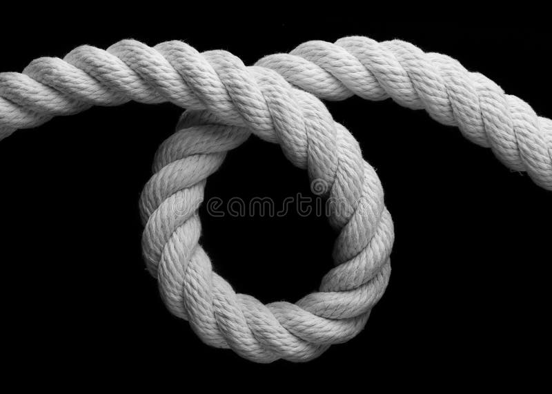Witte die kabel in een lijn wordt verdraaid royalty-vrije stock afbeelding Witte die kabel in een lijn wordt verdraaid royalty-vrije stock afbeelding