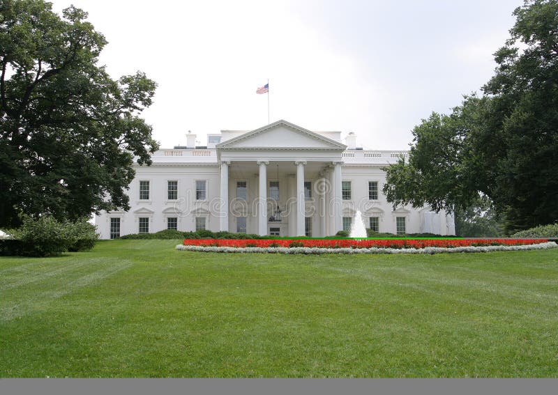 Witte Huis, Voorzijde, Washington royalty-vrije stock foto Witte Huis, Voorzijde, Washington royalty-vrije stock foto