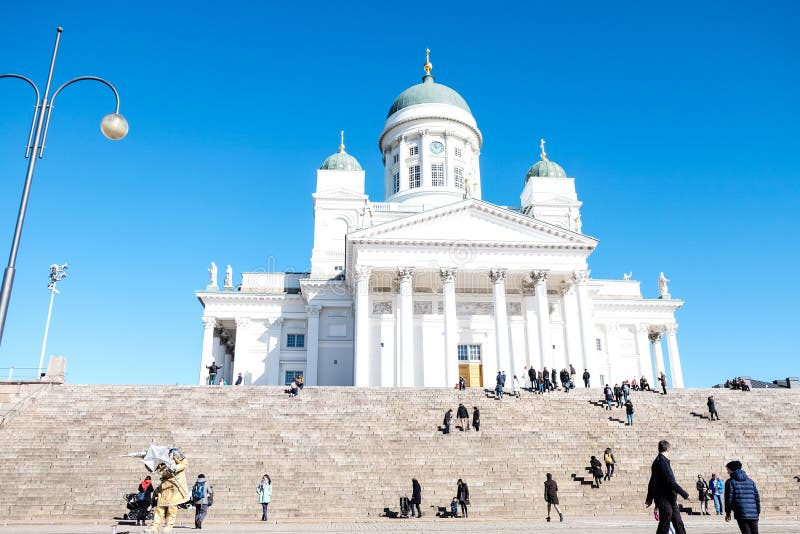 Witte Kathedraal in Helsinki, Finland stock foto Witte Kathedraal in Helsinki, Finland stock foto