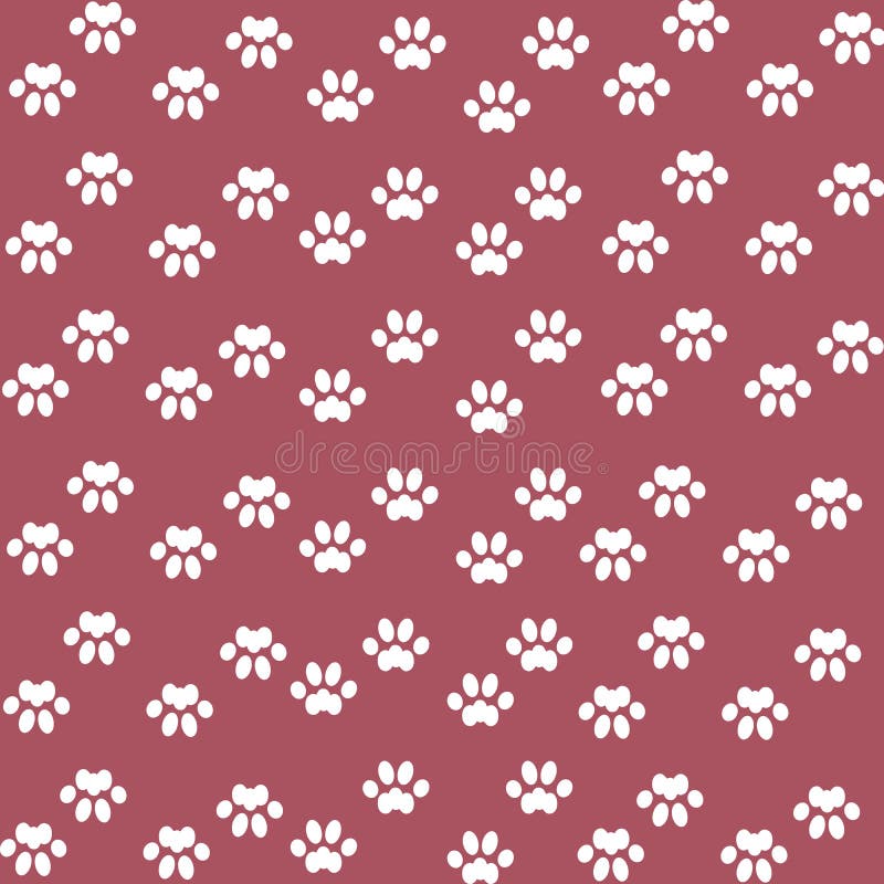 Witte kattenpoot op een rode achtergrond royalty-vrije illustratie Witte kattenpoot op een rode achtergrond royalty-vrije illustratie