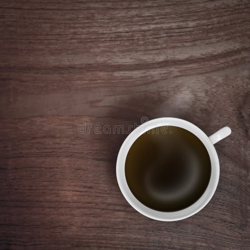 Witte koffiekop op houten lijst royalty-vrije stock afbeeldingen Witte koffiekop op houten lijst royalty-vrije stock afbeeldingen
