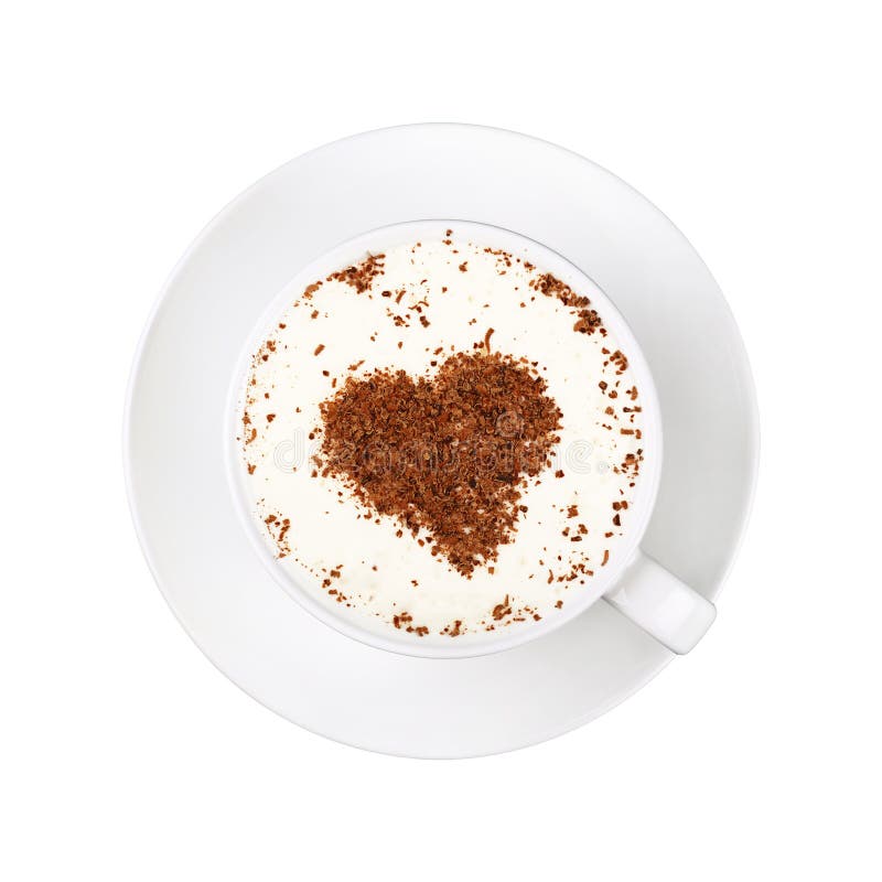 Witte kop van cappuccinokoffie op geïsoleerde schotel royalty-vrije stock foto Witte kop van cappuccinokoffie op geïsoleerde schotel royalty-vrije stock foto