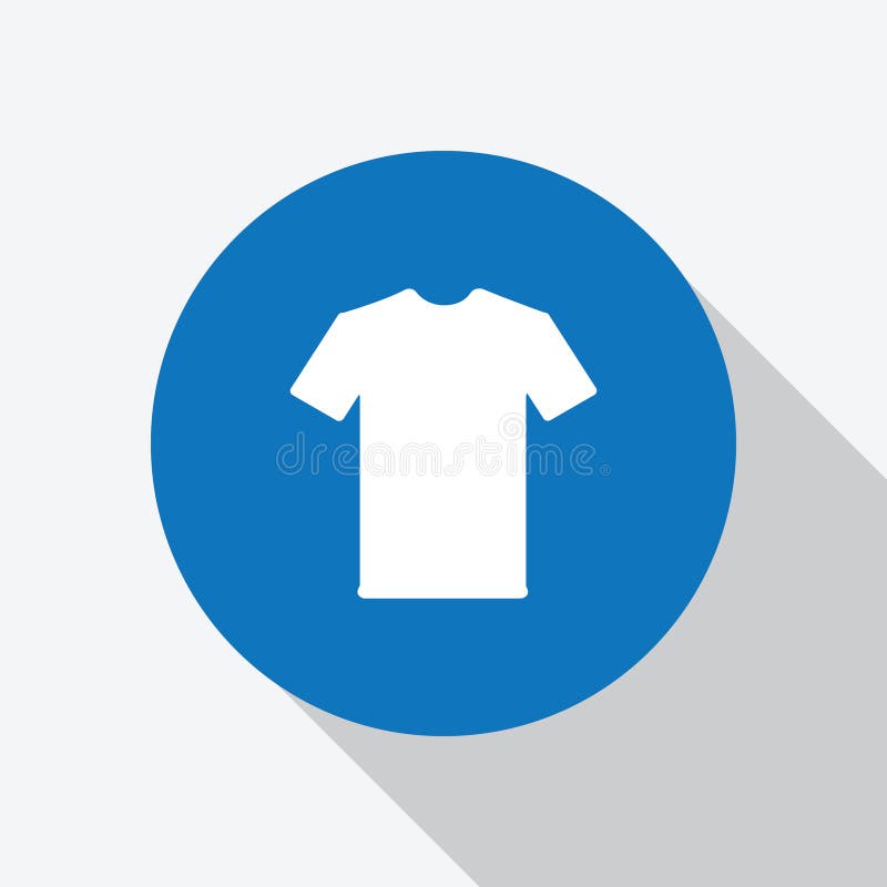 Witte Lege T-shirt in blauw cirkelpictogram stock illustratie Witte Lege T-shirt in blauw cirkelpictogram stock illustratie