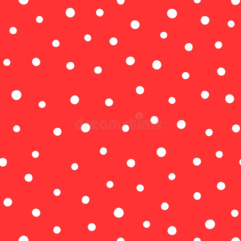 Witte stippen op rode achtergrond Trendy naadloos patroon royalty-vrije illustratie Witte stippen op rode achtergrond Trendy naadloos patroon royalty-vrije illustratie