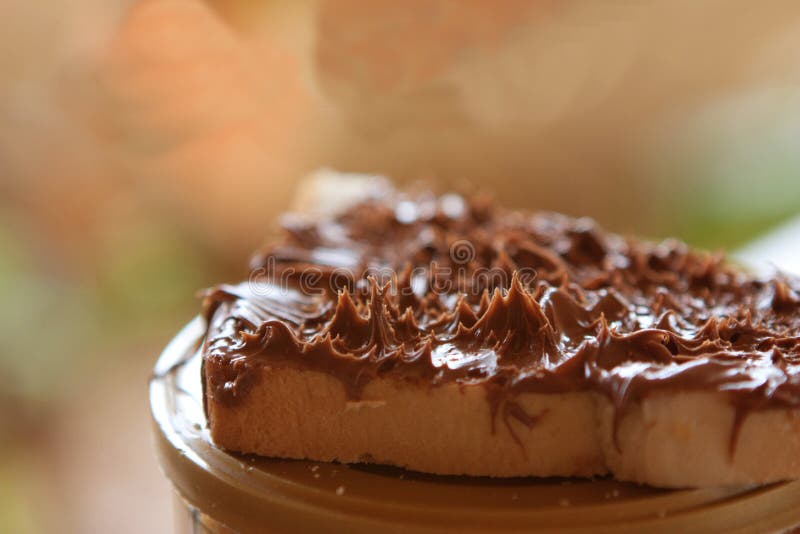 witte van de nutellaochtend van de broodtoost de close-uptextuur royalty-vrije stock fotografie witte van de nutellaochtend van de broodtoost de close-uptextuur royalty-vrije stock fotografie