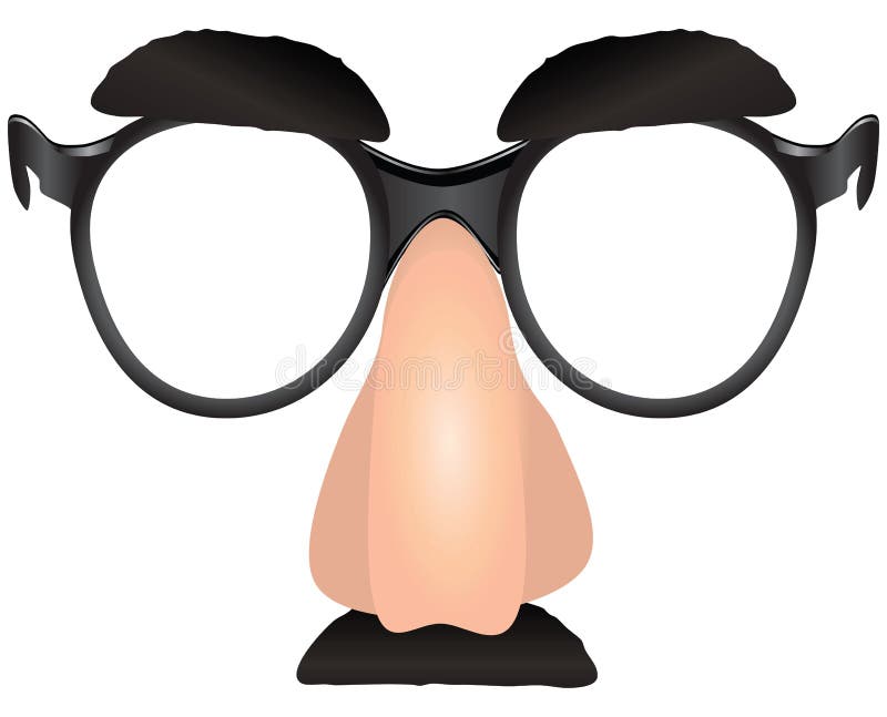 Comedy fake nose mustache, eyebrows, glasses icon 14617913 Vector