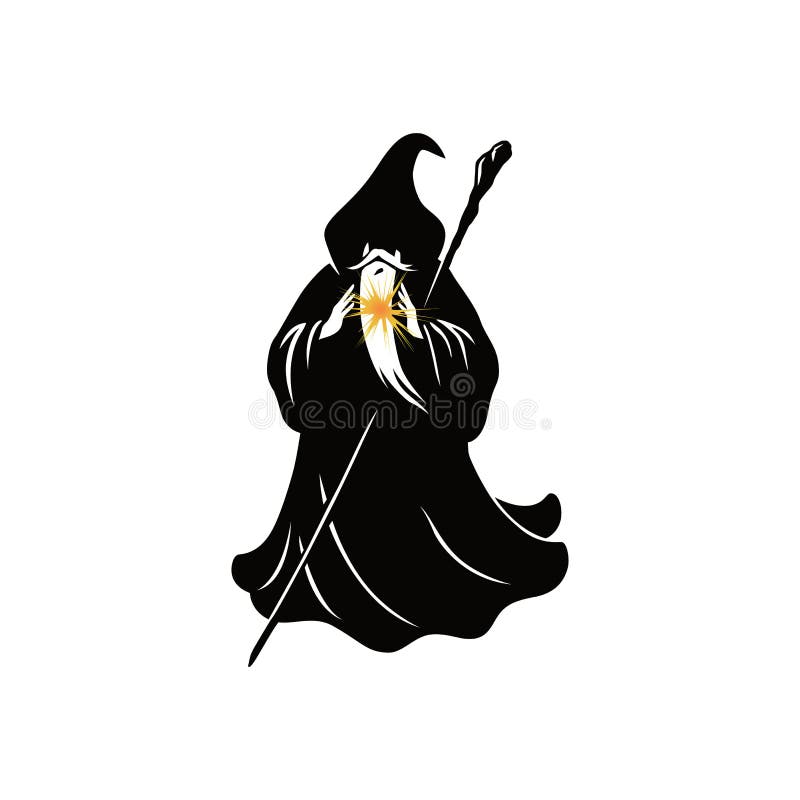 Wizard Cartoon Character Design Vector