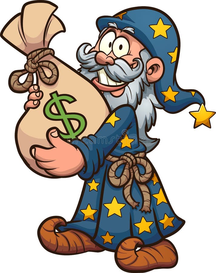 Cartoon Wizard Holding a Big Bag of Money Stock Vector - Illustration of wizard, clip: 194077208 Cartoon Wizard Holding a Big Bag of Money Stock Vector - Illustration of wizard, clip: 194077208