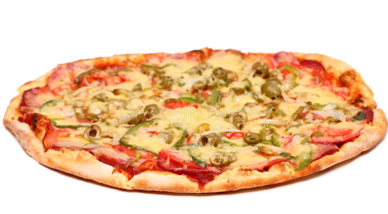 Wizerunek świeża włoska pizza odizolowywająca