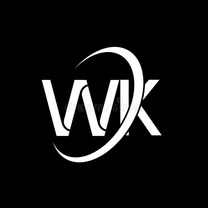 Wk Logo W K Design White Wk Letter Wk W K Letter Logo Design Stock Vector Illustration Of