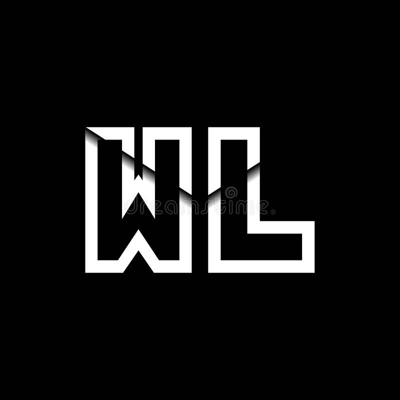 WL Monogram Envelope Shape Style royalty free illustration