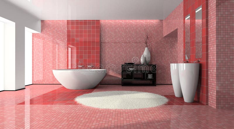Interior of the modern bathroom 3D. Interior of the modern bathroom 3D
