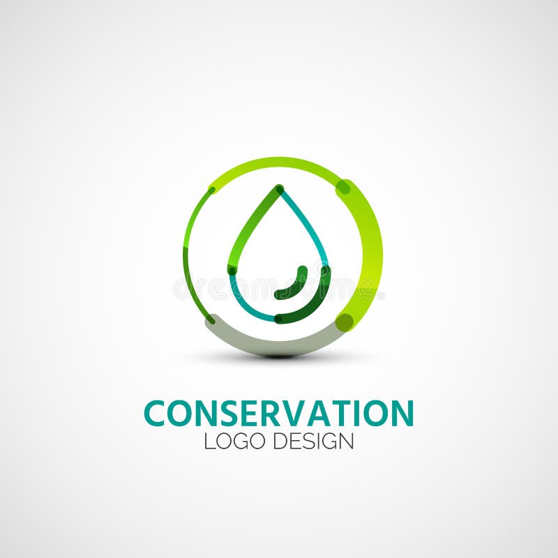 Wodnej konserwaci firmy logo, biznesowy pojęcie