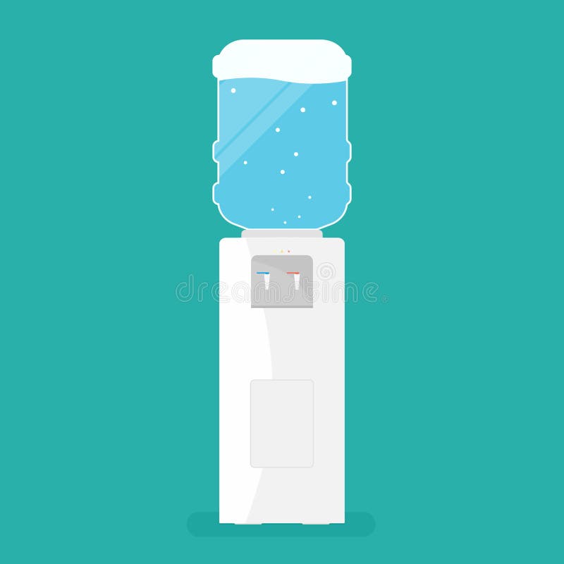 Wodny cooler z plastikową butelką ilustracji Wodny cooler z plastikową butelką ilustracji